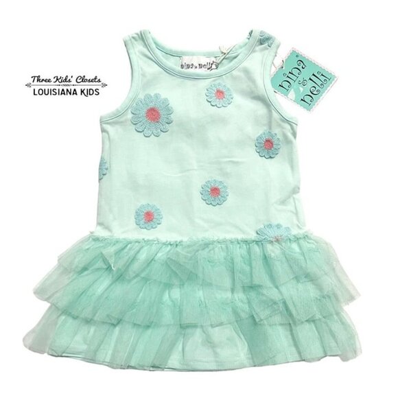 Nina & Nelli Other - NEW Nina & Nelli 2T Crochet Flower Tulle Tank Dress